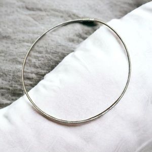 Vintage Silver Tone Textured Chocker Necklace